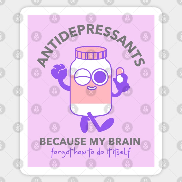 antidepressants Sticker by hunnydoll